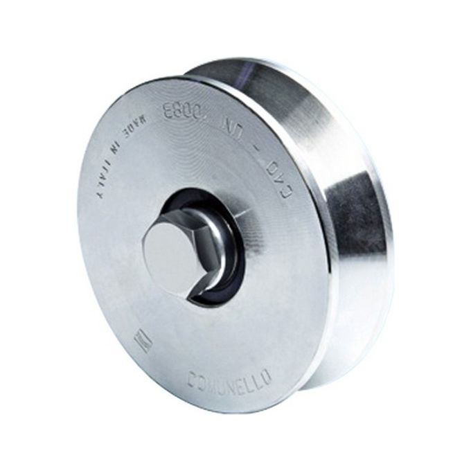 Brixo A305V Ruote per Cancelli Zincate con Gola a V 2 Cuscinetti a Sfere 140mm Portata 550 Kg 2 Pz