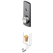 Disec DN130PD1AN Placca Antistrappo per Serranda Basculante in Acciaio Temprato Compatibile con Cilindri Prefer Fasem Viro Iseo colore Nero