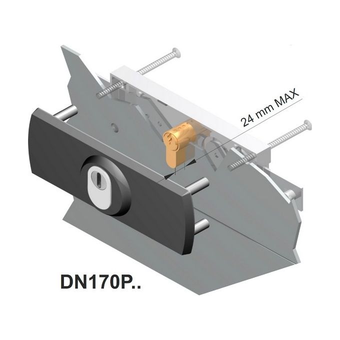 Disec DN170PD1 Protezione Serranda per Cilindro Europeo colore Nero