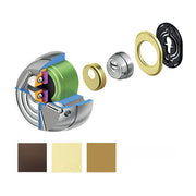 Disec RWS16-25D1PAT CS RWS16 Protettore Blindo in Acciaio per Serratura 65x85 mm Diametro Cilindro 38 mm Forma Stondata Antistrappo colore Titanio