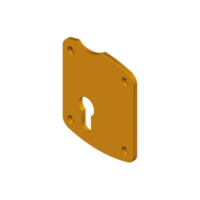 Disec A1608Brsx Mostrina Foro Sagomato Alluminio Bronzato Sx Mm 80 X 98