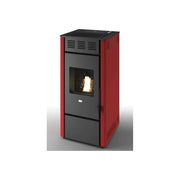 Punto Fuoco 9801770 Stufa a pellet Martina-14 12 kW volume 200-300 mc con telecomando scarico posteriore 80 mm (46x52x98 cm) colore Rosso