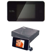 Avidsen E0372-40 Kit Spioncino Telecamera e Display Digitale Schermo LCD 3,2'' Angolo Visuale 105° Alimentazione 2 Batterie AAA Spessore Porta 38-110 mm colore Oro