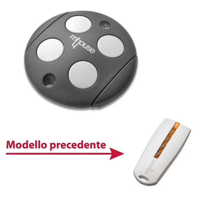 Nice EAN8032595792451 Mhouse GTX4 Telecomando 4 canali 433,92 MHz Rolling Code colore Nero