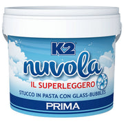K2 KG. 2,5 - SECCHIELLO Nuvola Stucco in Pasta Pronto all'Uso per Interni ed Esterni Finitura Bianca Liscia colore Bianco