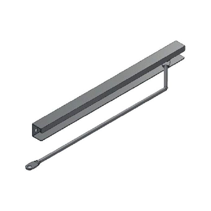 Nova Ferr 8032947577330 Braccio di chiusura per cancello Guida Agile in acciaio zincato adatto per montante cancello Agile con braccetto fisso e guida a scivolo colore Acciaio