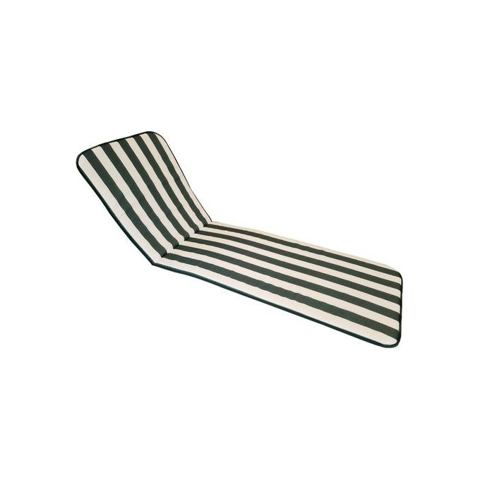 Olibo' 0912959-B Cuscino per lettino prendisole in misto cotone non sfoderabile 188x58x3 cm colore Verde