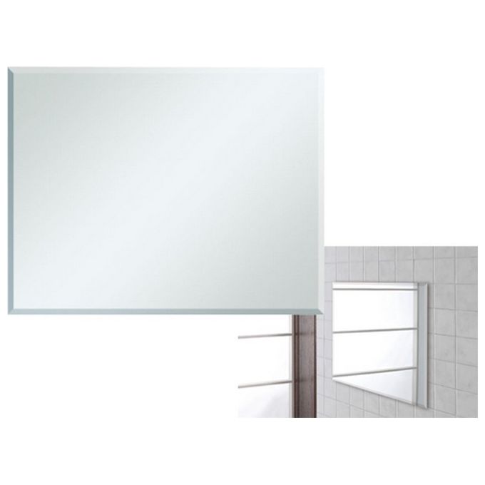 Feridras 178006-B Prime Specchio da Bagno Rettangolare Bisellato 2,5 cm 80x60 cm Reversibile colore Specchio