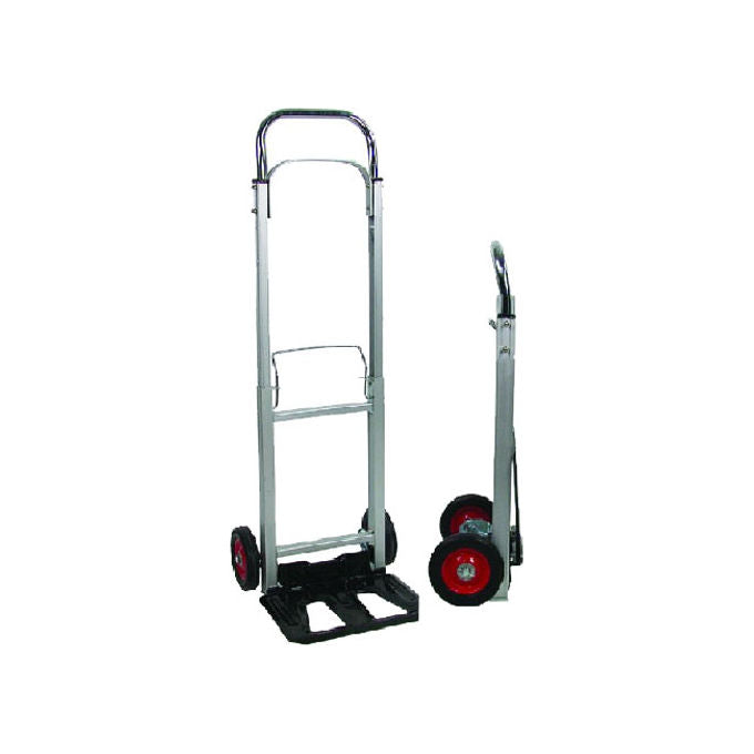ALTE 01754 Carrello Pieghevole Telaio in Alluminio Acciaio Portata 90 Kg Ruote Piene 150 mm Dimensioni 40x41x110 cm colore Nero