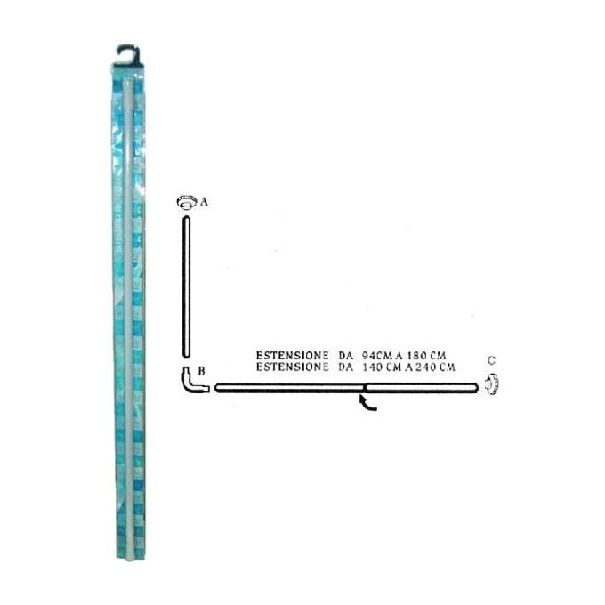 Aglaia Tubo Tende Doccia 80+ 94-180 Estensibile