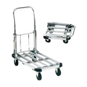 Alte 06578 Carrello Pianale Alluminio Acciaio Estensibile Pieghevole Portata 150 Kg 42x56 cm 4 Ruote 100 mm