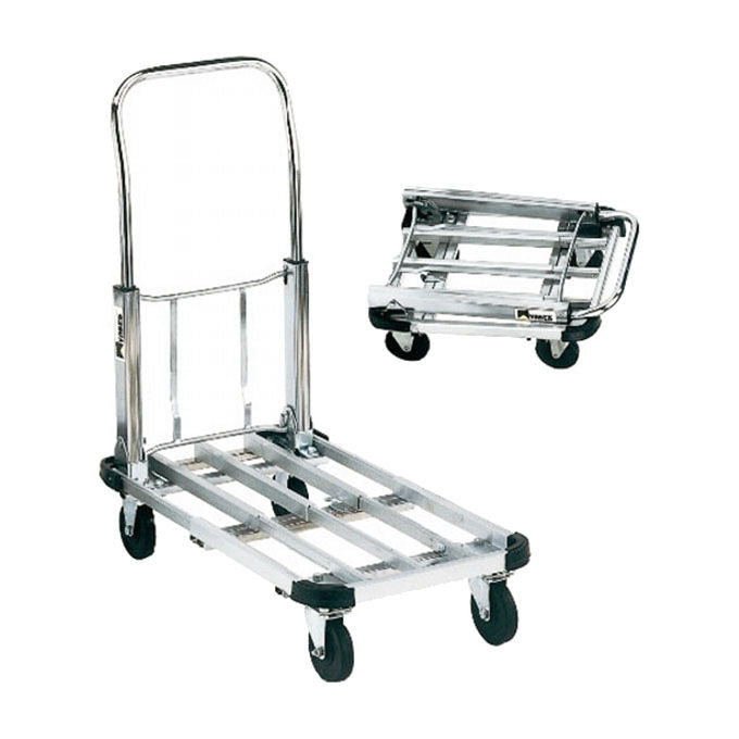 Alte 06578 Carrello Pianale Alluminio Acciaio Estensibile Pieghevole Portata 150 Kg 42x56 cm 4 Ruote 100 mm