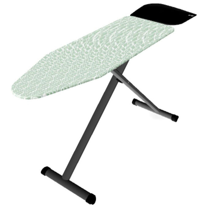 XTRA Asse da Stiro Plus 130x44 cm in Alluminio Anodizzato con Blocco Sicurezza 7,4 Kg colore Nero