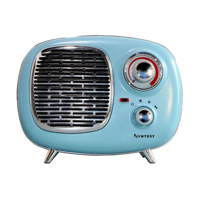 SYNTESY PTC-159 Termoventilatore Ceramico 750 1500W Termostato Regolabile Protezione Surriscaldamento e Ribaltamento colore Bianco
