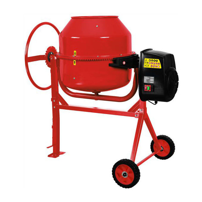 Excel CDF07867 Betoniera Laterale 180 Litri Motore 800 W Acciaio Ghisa 67 Kg (120x66x137 cm) colore Nero