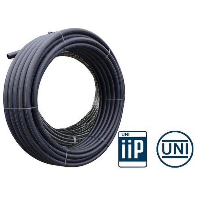 Irritec FRASCHE-528158 Tubo in Polietilene PN25 25 mm Rotolo 100 m per Impianti di Irrigazione e Acqua Potabile colore Nero