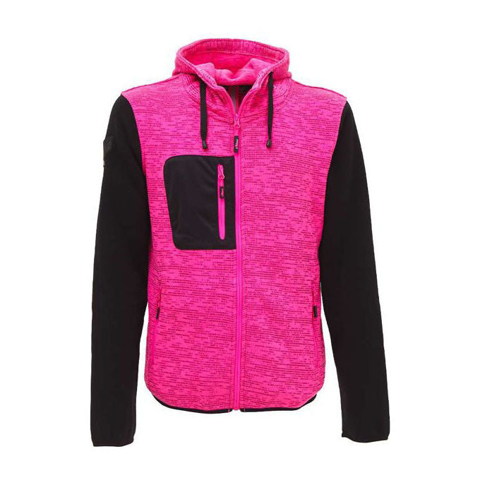 U-Power WEY174BF Rainbow Felpa Full Zip Pile Cappuccio Regolabile Tasche con Zip 310 gr-mq colore Fucsia