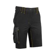 U-Power FU196BC-M Mercury Bermuda da Lavoro Slim Fit Stretch 4 Direzioni Idrorepellente Tasche Multiple colore Black Carbon