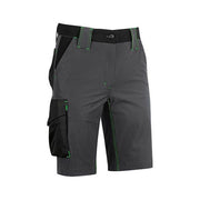 U-Power FU196RL Mercury Bermuda da Lavoro Uomo Slim Fit Tessuto U-4 4 Way Stretch Idrorepellente Tasche Multiple colore Grigio Verde