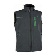 U-Power PE181RL Saturn Gilet da Lavoro Idrorepellente Traspirante 4 Way Stretch 90% Nylon 10% Elastan 260 g-m² colore Grigio Asfalto Verde