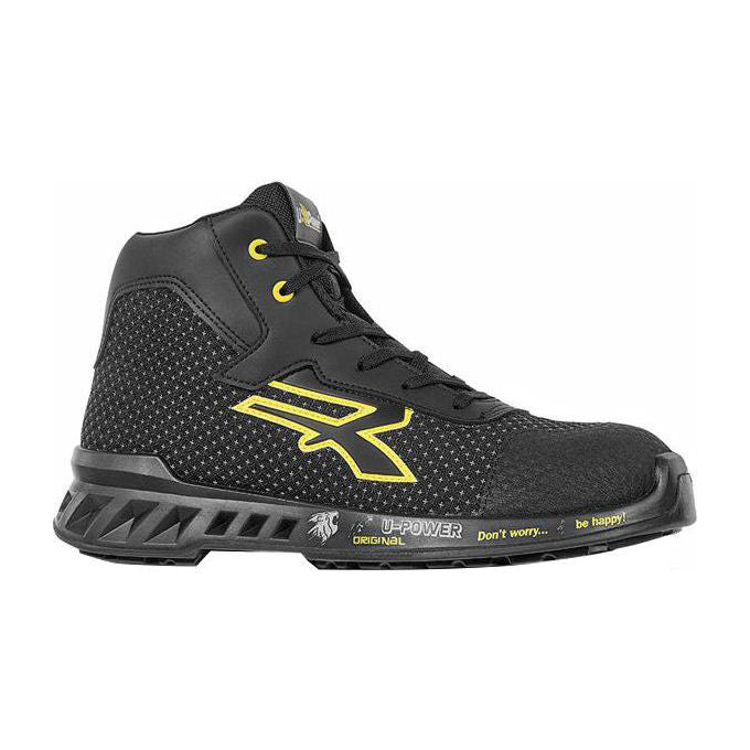 U-power RV10014 Red Leve Joe Scarpe Antinfortunistiche Alte S3 CI SRC ESD Puntale Alluminio Taglia 42 colore Nero Giallo