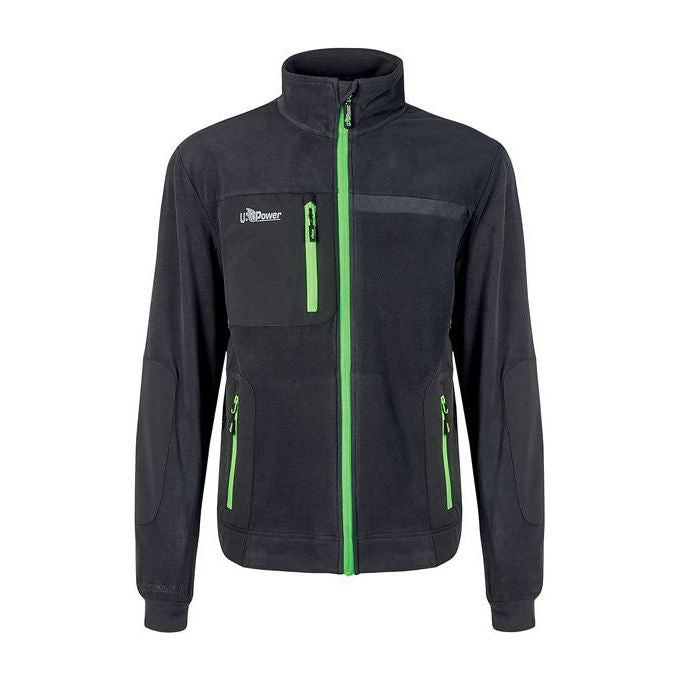 U-power FU225RL Venus Felpa da lavoro in pile con zip Polartec Eco-Engineering 160 g-m² colore Grigio Verde