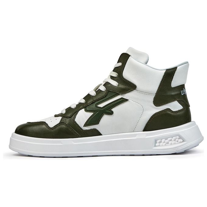 U-Power UB10089 Urban Exa Sneaker Alta Antiscivolo Tecnologia Infinergy Pelle colore Bianco Verde
