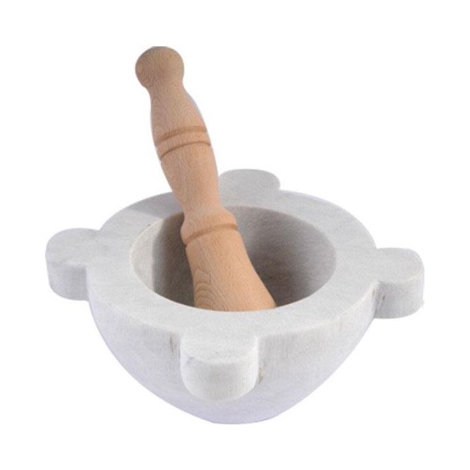 Mortaio Marmo Con Pestello Legno 7