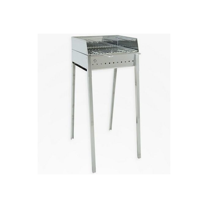 Lisa Barbecue Stromboli in Acciaio Inox per Grigliate Facili e Veloci con Montaggio Rapido 38P x 60,5l x 79,5H cm