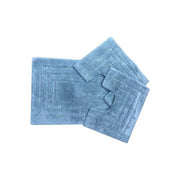 Manifattura Ferro 0804083-B Set tappeti bagno in Cotone con tappeto 80 x 50 cm girobidet e girowater colore Cielo