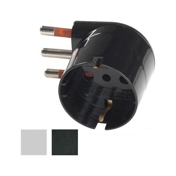 Rosi Adattatore Schuko 16A 2P+T Bianco 90^