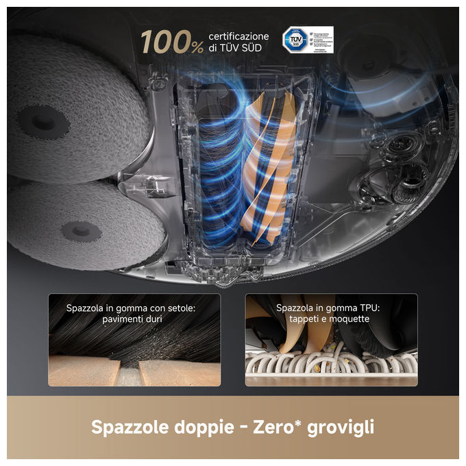 Dreame 8050249748821 L50s Pro Ultra Robot aspirapolvere Navigazione LDS Capacita' 0,25 L autonomia fino a 171 min Funzioni Wi-Fi app mappatura colore Bianco