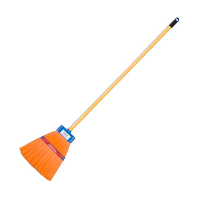 Jolly C466 Petit Verdemec Scopa da Esterno Professionale Manico 110 cm Setole PPL colore Arancione