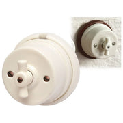 Brixo 40415 Asola Interruttore Deviatore in Porcellana per Impianti a Vista 250V 10A colore Bianco