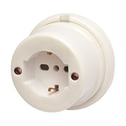 Merlotti 40.433 Presa Schuko 2P+T 10-16A 250V Porcellana Bianca colore Bianco