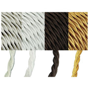 Brixo 90354 Cavo Elettrico Trecciato FR RTX 3x1.5 mm² 25 m Impianti Interni 300-500 V 105°C colore Bianco