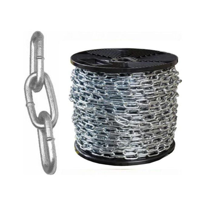 AREF 8052747300181 Catena Genovese in Acciaio Zincato Diametro 10 mm Lunghezza 10 m Non Adatta al Sollevamento colore Acciaio