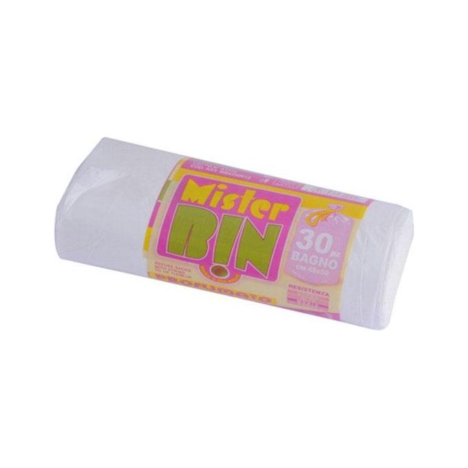 Mister Bin Sacco Immondizia Bagno Bianco 45X 50 Pezzi 30