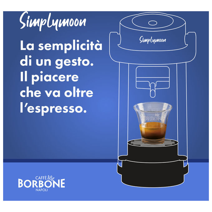 Caffe' Borbone SIMPLYMOONVERD Simplymoon Macchina da caffe' a cialde ESE 44mm Capacita' serbatoio 0.9 L Pressione 15 bar Potenza 650 W colore Verde