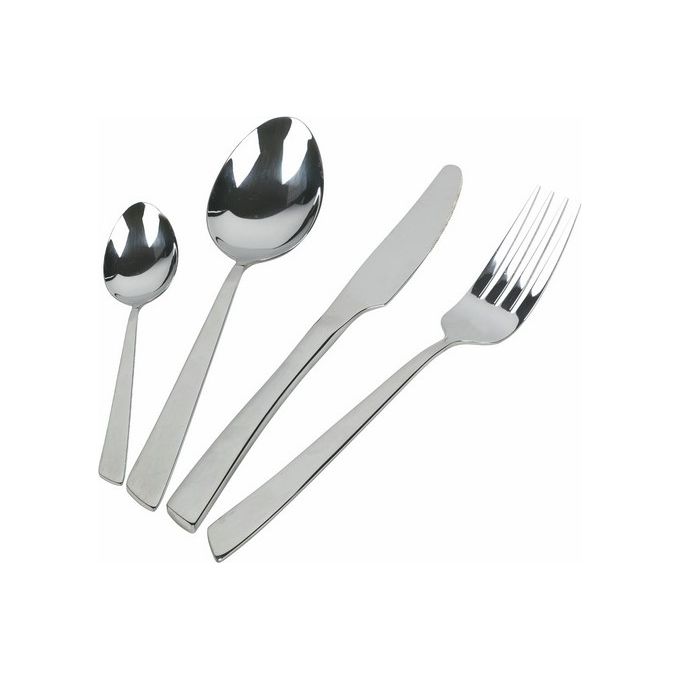 Villa d'Este Home Tivoli 5905211 Cut Set Posate 24 Pezzi Acciaio 6 Coltelli 6 Forchette 6 Cucchiai 6 Cucchiaini colore Silver
