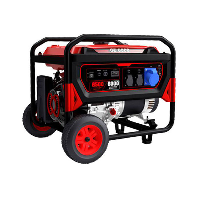 Mosa GE6900 Generatore di Corrente Benzina 6.5 kVA 6.0 kW AVR Monofase Carrellato Avviamento Manuale