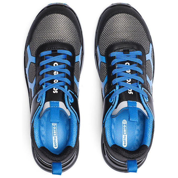 Sottozero SZ100 UFO Scarpa Antinfortunistica Bassa S1PS ESD Antiperforazione Puntale in Fibra di Vetro Soletta in Latex Gel colore Blu