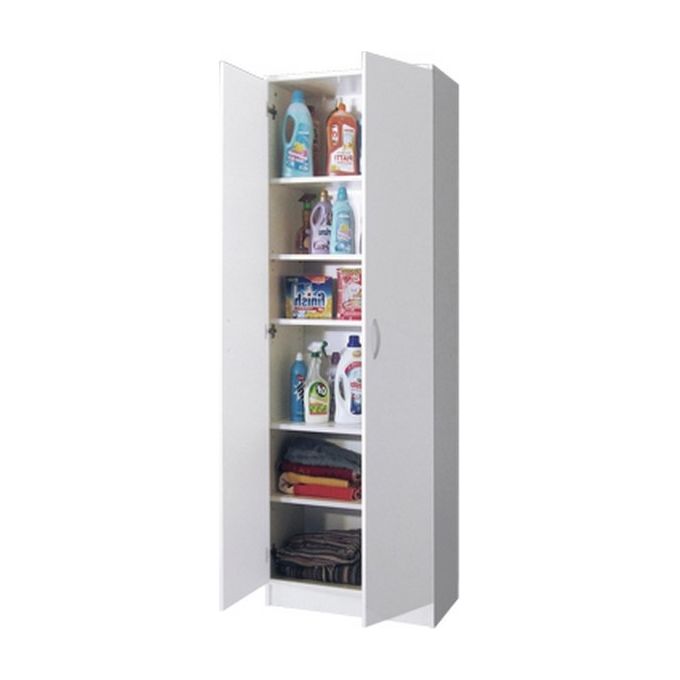 CTF 751120 Armadio Tuttopiani 2 Ante con 5 Ripiani Regolabili Spessore 18 mm (186x72x36 cm) colore Bianco