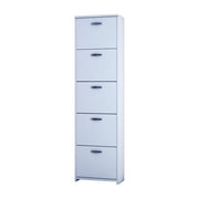 CTF Mobili 85 11 80 Scarpiera 5 Ante Doppia Profondita' colore Bianco