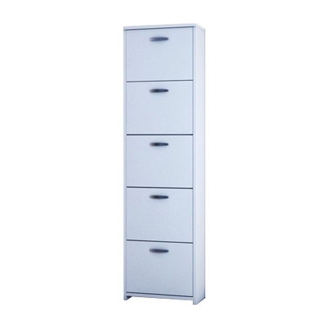 CTF Mobili 85 11 80 Scarpiera 5 Ante Doppia Profondita' colore Bianco