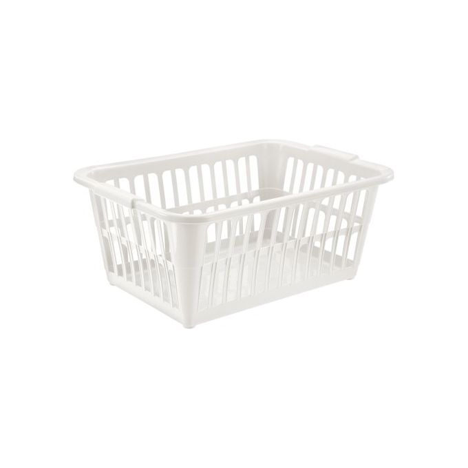 Tontarelli S2215159 Cesta Portabiancheria Traforata 35 L in Polipropilene 58x41x24 cm colore Bianco