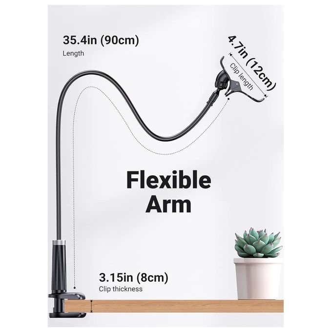 Ugreen Multifunction Phone Clip Stand 90cm Nero