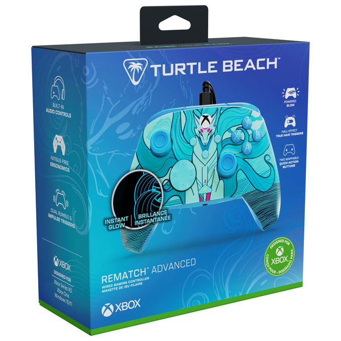 Turtle Beach TBC-2004-25 Rematch Advanced Controller da gaming con cavo per Xbox e PC con pulsanti rimappabili grilletti sensibili e comandi audio colore Multicolore