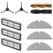 Dreame RAK72 Kit Accessori per Robot Aspirapolvere D20 Plus con Spazzola HyperStream DuoBrush Filtro Antipolvere Spazzole Laterali Sacchetti Polvere e Panni Mop colore Nero