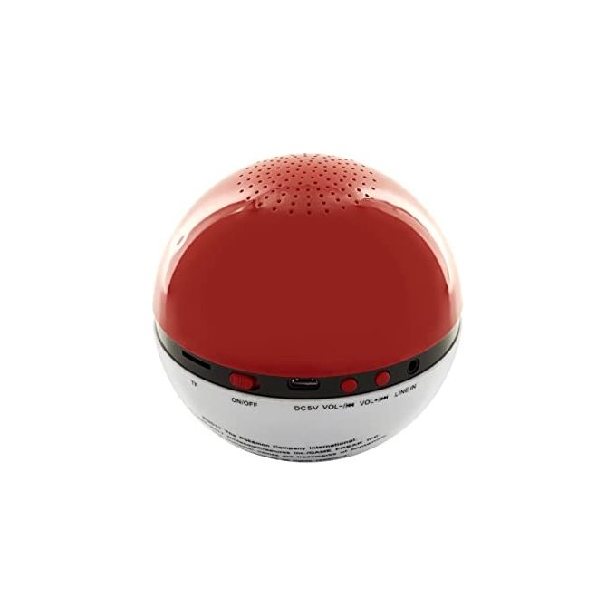 Teknofun 811365 Pokemon Altoparlante Bluetooth Poke Ball 3W Slot Micro SD AUX 3.5mm Wireless colore Rosso